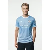 PUMA Fußballtrikot MCFC HOME JERSEY REPLICA für Erwachsene, mit Rundhalsausschnitt, kurzärmelig, atmungsaktiv
