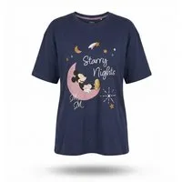Disney Pyjamaoberteil Disney Mickey Maus Damen kurzarm Schlafshirt S-XL 100% Baumwolle