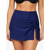 Elegant Love Bade-Rock Schwimm-Minirock mit festgenähter Bikini-Hose, Bade-Skort High Waist Baderock mit integriertem Slip und seitlicher Raffung