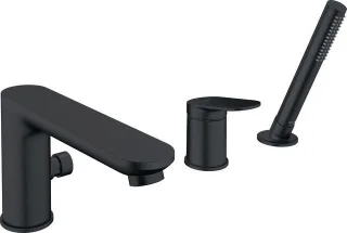 Duravit Wave 3-Loch Wannenarmatur Schwarz Matt 240x248x203 mm - WA5260000046 WA5260000046