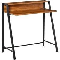 HOMCOM Schreibtisch Schreibtisch in Walnuss-Optik