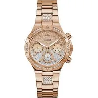 Guess Multifunktionsuhr HARLOW GW0950L4, Quarzuhr, Armbanduhr, Damenuhr, Edelstahlarmband, Datum