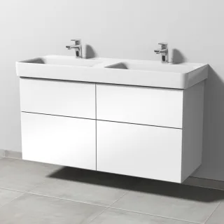 Sanipa 3way Waschtischunterbau zu Laufen Pro S Waschtisch mit 4 Auszügen, Weiß-Glanz SF78778
