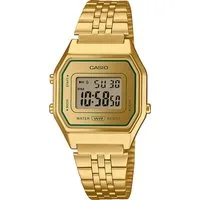 CASIO VINTAGE Chronograph LA680WEGV-9AEF, Quarzuhr, Armbanduhr, Damenuhr, Digitaluhr, Edelstahlarmband