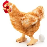 Uni-Toys Kuscheltier Henne mit Ei - versch. Farben - 37 cm (Höhe) - Plüsch-Huhn, Plüschtier, zu 100 % recyceltes Füllmaterial
