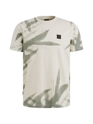 PME Legend - single jersey panel print bone white - Gr. - L