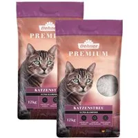 Dehner Katzenstreu Ultra, klumpend, 100% Betonit, extra feine und staubarme Klumpstreu, extrem geruchsbindend