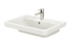 TOTO CF Waschtisch weiß 650mm mit Hahnloch mit Überlauf, LW136Y LW136Y