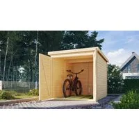 Karibu Fahrradbox Fahrradgarage mit Einschub und Halterung für bis zu 3 Fahrräder, Made in Germany, BxTxH: 162,5x216x167 cm