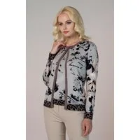 Passioni Cardigan Twinset mit Blumendruck und Leodetail