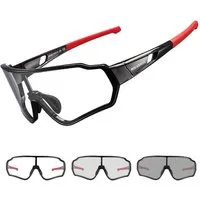 ROCKBROS Fahrradbrille Photochrom, UV-400, ideal für Angeln, Golfen, Radfahren und Laufen, Leicht und komfortabel