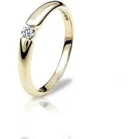 Adam & Eve Verlobungsring Diamant (0.08 ct) 375 Gelbgold oder Weißgold (AE09, Brillantring mit Ringbox), inklusive Echtheitszertifikat - Gravur möglich