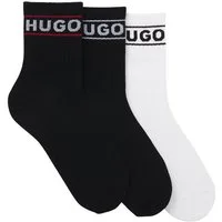 HUGO Freizeitsocken 3P QSRIB SPORTY CC W (Packung, 3-Paar, 3er) mit kontrastfarbenem Logodetail