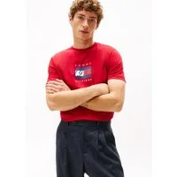 Tommy Hilfiger T-Shirt LINEAR FLAG GRAPHIC Rundhals, regular fit, Jersey