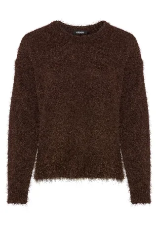 Olsen - Pullover Long Sleeves Coffee Bean - Gr. - 36