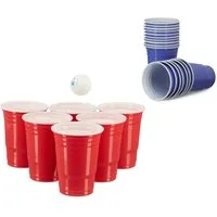 relaxdays Spiel 100 x Beep Pong Becher