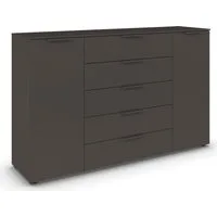 rauch Schubkastenkommode Flipp Schubladenkommode Wäscheschrank Schrank (Breite 160/180 cm mit 4 Einlegeböden), 2-türig mit 5 Schubladen und Soft-Close-Funktion in zwei Breiten