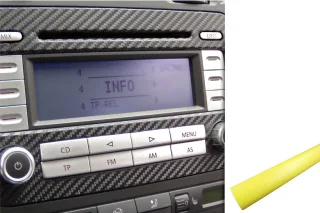 Premium Innenraum Zierleisten Dekor Blende Design Folie Auto Set in Gelb Matt
