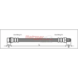 Metzger Bremsschlauch vorne Renault 21 Kombi Clio Twingo