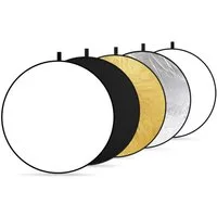 Neewer Blitzlichtreflektoren RF-80 5-in-1 Lichtreflektor Diffusor, 80cm, Faltbare, mit Tasche, (Packung, Farbe:Silber,Gold,Schwarz), tragbar Fotoreflektor für Studio Fotografie Beleuchtung im Freien
