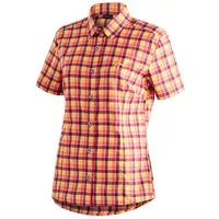 Maier Sports Funktionsbluse Philina Damen Bluse, leichte Kurzarmbluse, Blusen-Shirt, Karobluse, Reg Fit