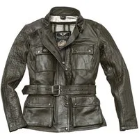 Black-Cafe London Motorradjacke Madrid Damen Motorrad Lederjacke herausnehmbares Innenfutter