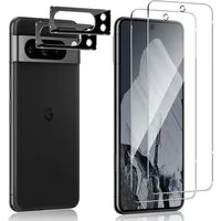 MSM Displayschutzglas 2X Schutzglas (Display + Kamera) für Google Pixel 8 Pro Panzerfolie