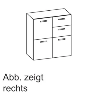 Artiqua 400 Midischrank, Oxid Hellgrau quer, 400-M2T-1-90-R-7183-721 400-M2T-1-90-R-7183-721