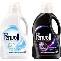 Perwoll Black & White 2 x 27 WL (54WL) Vollwaschmittel (Doppelpack, [- Flüssigwaschmittel mit Dreifach-Renew-Technologie für dunkle & weiße Wäsche)