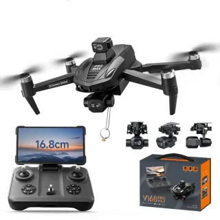 CDRC V168 PRO MAX GPS 5G WiFi FPV with Folded LCD Screen Controller 1080P HD Dual Camera 3-Axis EIS Gimbal 360° Obstacle