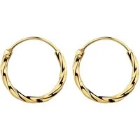 Firetti Paar Creolen Schmuck Geschenk Silber 925 Ohrschmuck Ohrringe gedrehte Optik