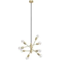 EGLO Hängeleuchte GRADOLI 1 Pendellampe, Stahl, IP20, E27, Hängelampe, Wohnzimmerlampe, ohne Leuchtmittel, Leuchtmittel wechselbar, Elegante Hängelampe für Esszimmer, Küche oder Wohnzimmer