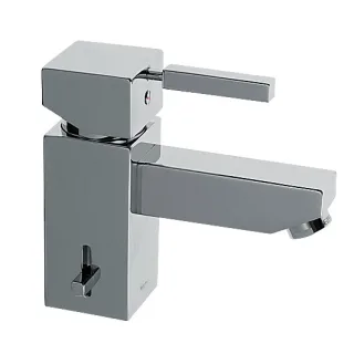 KAJA-Aquadrat Einhebel-Waschtischbatterie mit Ablaufgarnitur, Ausl. 120 mm, chrom 58020-C