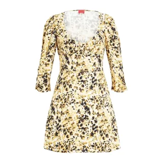 Hugo - Minikleid für Damen (Gelb/Braun)