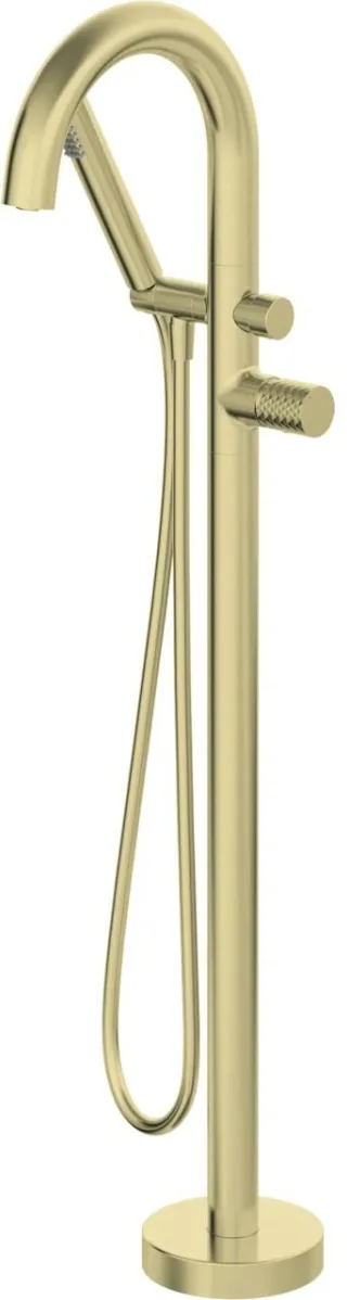 Neuesbad Serie 600 Hexa freistehende Wannenarmatur, U-Auslauf, gold gebürstet NB1DEBHS_R17N1