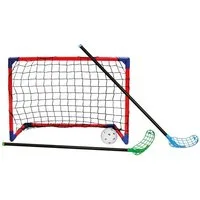 Woodyland Lernspielzeug 91567 Floorball - Hockeyspiel mit 2 Schlägern und 1 Tor, Floorball, Straßenhockey