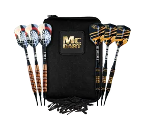 McDart Tasche mit 6 Softdarts und Zubehör