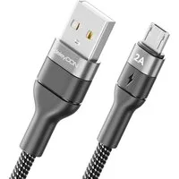 deleyCON 2m USB 2.0 Micro USB Kabel Ladekabel Datenkabel USB-A auf Micro USB USB-Kabel