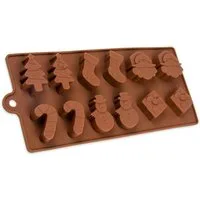 wisefood Silikonform 1-tlg., Silikonform Weihnachten - braun, (1-tlg)