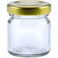 BIENEN SCHMIDT Honigglas 60x Mini Gläser 30g / 37ml Twist off Gläser Rundgläser, (60-tlg., 60 Stk), Einweggläser Einmachgläser Portionsgläser Marmeladengläser Honig
