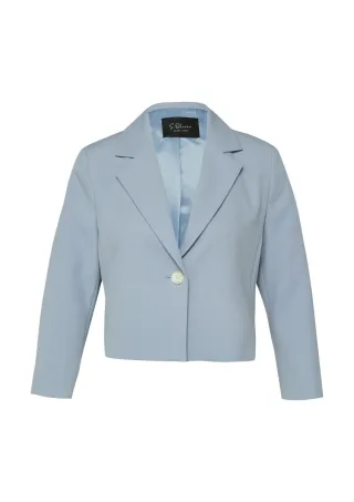 s.Oliver BLACK LABEL - Kurzer Blazer im modernen Boxy-Fit blau - Gr. - 38