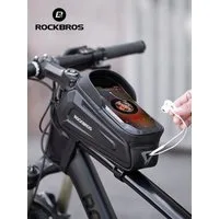ROCKBROS Fahrradtasche Fahrrad Rahmentasche Handytasche wasserdicht Fahrradtasche, 1,7L Volumen Wasserdicht