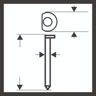 Bosch 34° 1.8/15g  DA Stauchnagelkopf SK64-34, Edelstahl - 2608200525