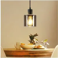 Nettlife Pendelleuchte Schwarz Vintage E27 Glas Esstisch 1/3 Flammig Wohnzimmer Hängelampe, Höhenverstellbar, LED wechselbar, Esszimmer Hotel Büro