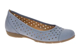 Gabor 84.169.10 Damen Ballerinas Slipper blau denim Gummisohle - HOVERCRAFT S...