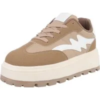 Ital-Design Modischer Sneaker für Damen mit bequemer Sohle Sneaker (90033134) Keilabsatz/Wedge Sneakers Low in Hellbraun