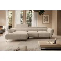 WERK2 Ecksofa Alisson, mit elektrischer Sitztiefenverstellung, L-Form, Breite 277 cm, Alisson – flexibler Komfort mit modernem Design und smarten Details.
