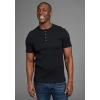 Bruno Banani Henleyshirt in elastischer Rippenqualität
