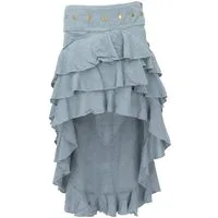 Guru-Shop Minirock Boho Maxirock, langer Baumwollrock, Vokuhila.. alternative Bekleidung