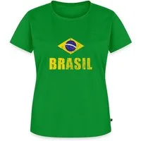 Spreadshirt T-Shirt Brasilien Fußball Retro Frauen Premium T-Shirt (1-tlg)